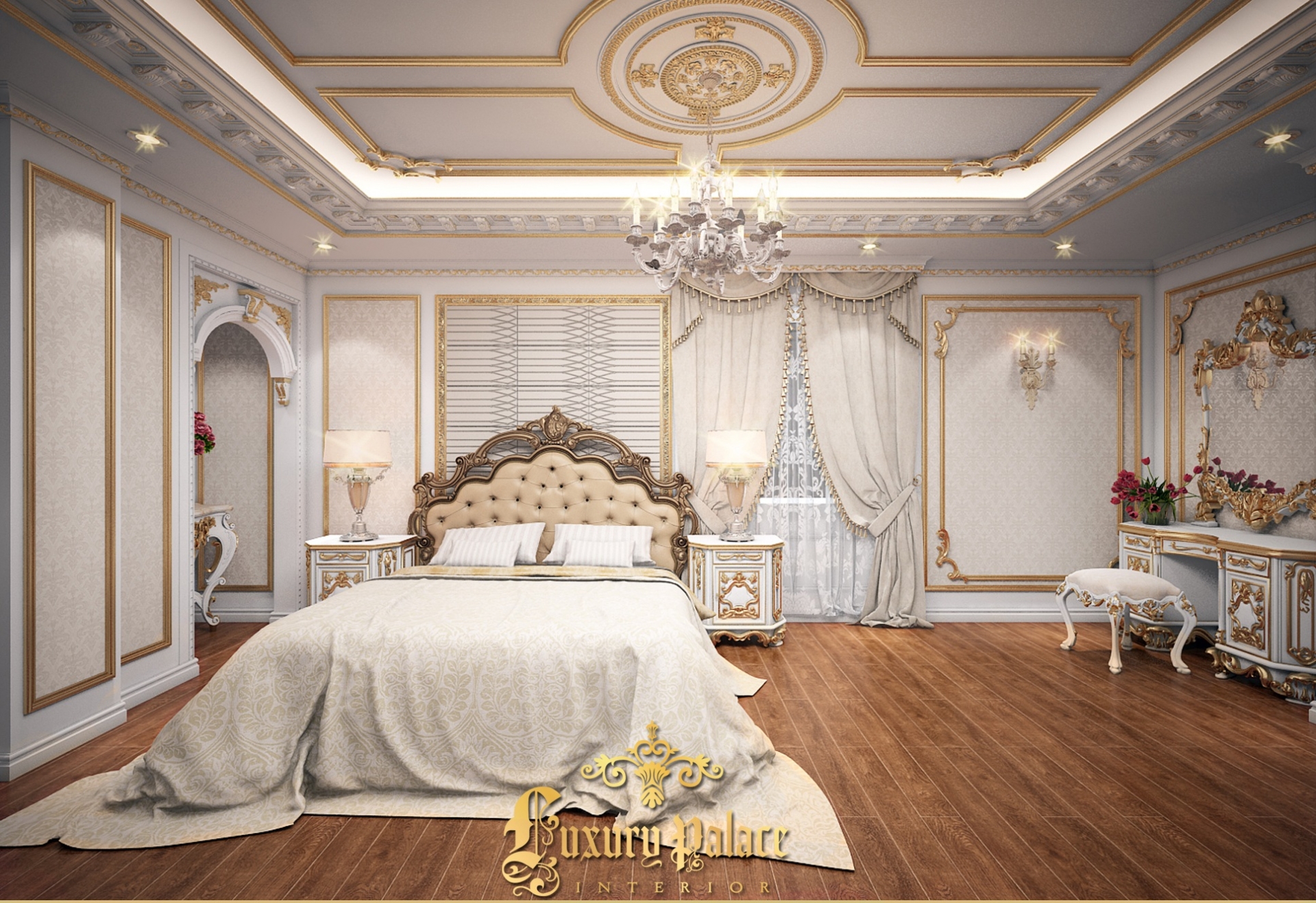 Phòng ngủ vip cổ điển tầng 7 của biệt thự Lào Cai 