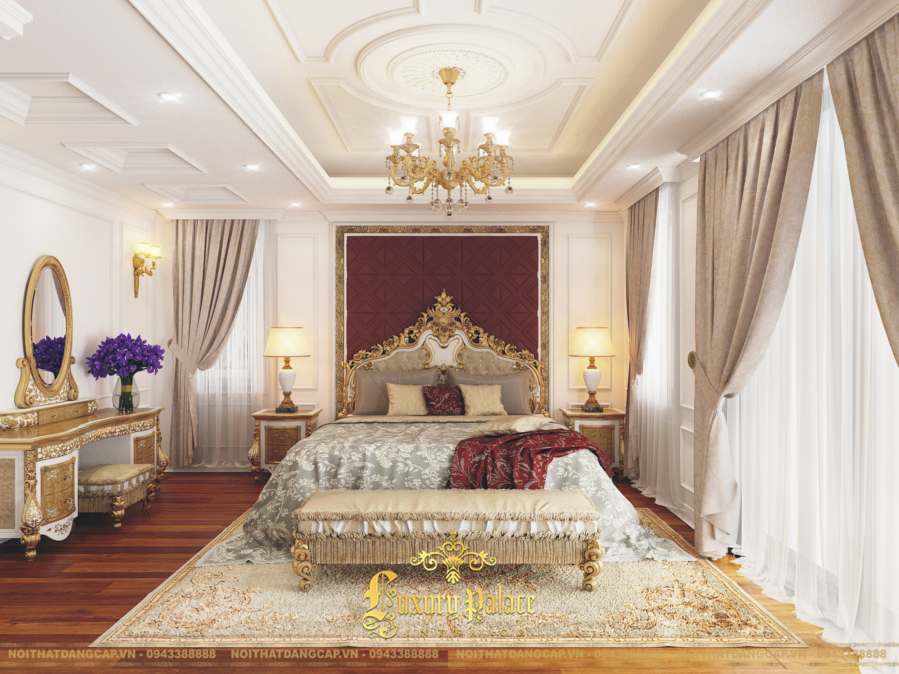 Mẫu thiết kế phòng ngủ phong cách tân cổ điển châu Âu 6