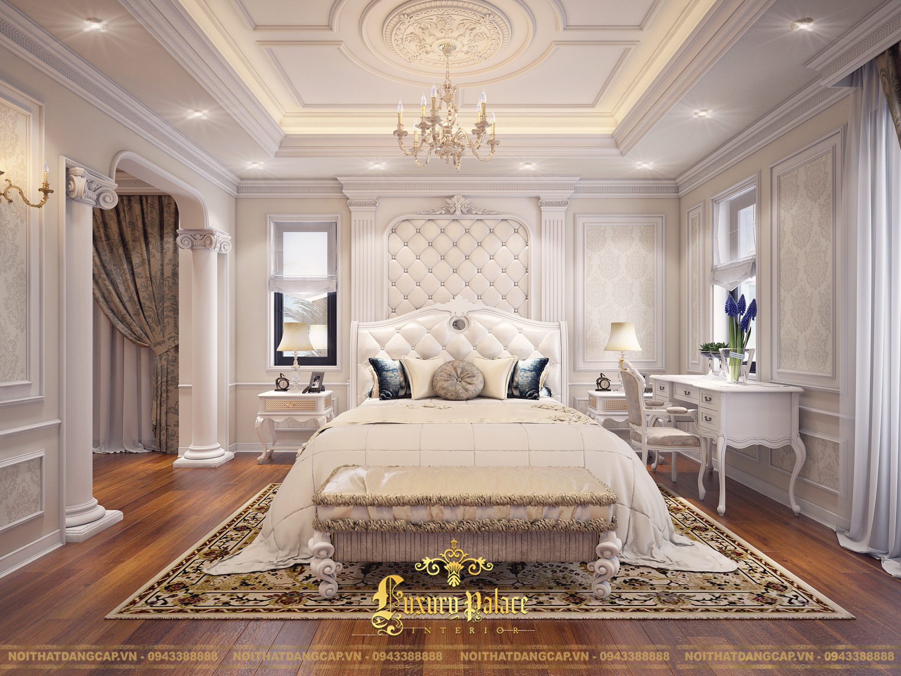 Mẫu thiết kế phòng ngủ phong cách tân cổ điển châu Âu 8