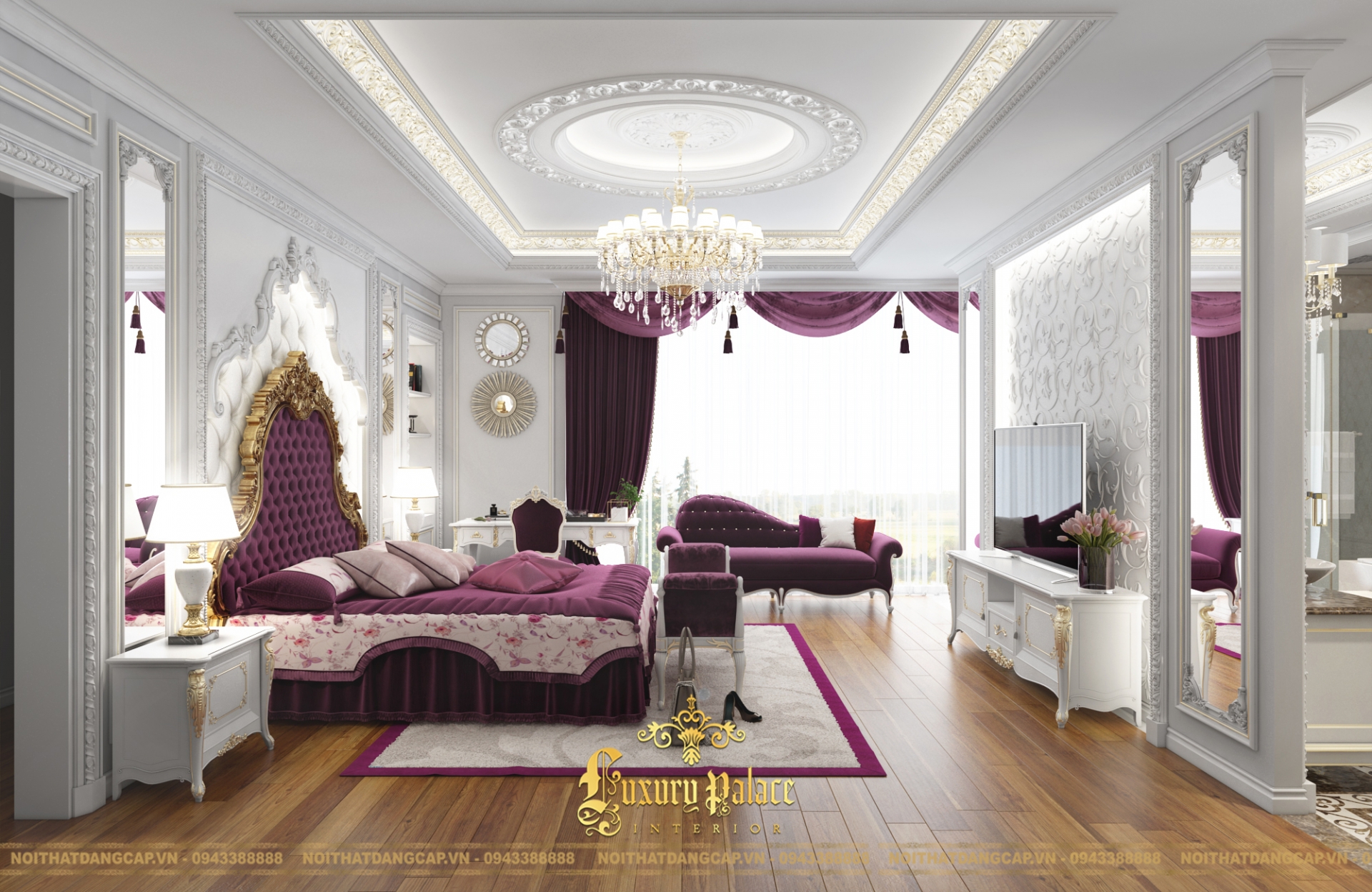 Mẫu thiết kế phòng ngủ phong cách tân cổ điển châu Âu 12