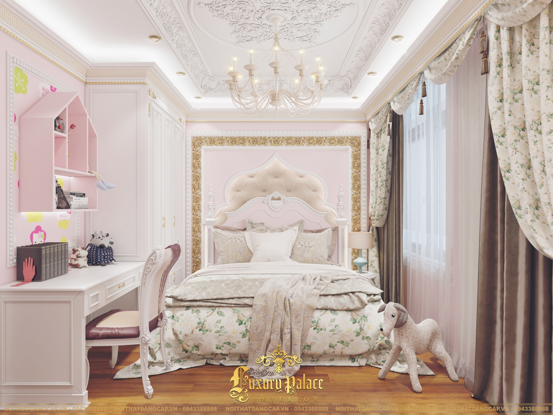 Mẫu thiết kế phòng ngủ phong cách tân cổ điển châu Âu 23