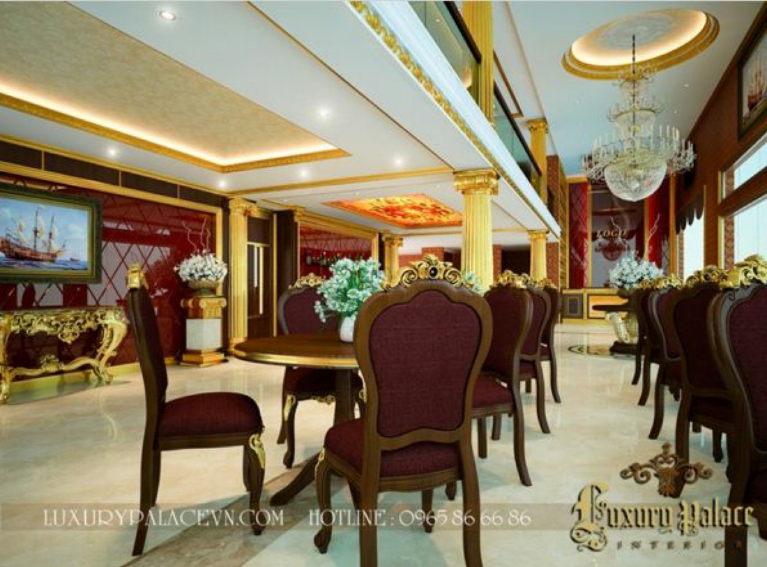 Nội thất nhà hàng Golden Cruise Tuần Châu Quảng Ninh
