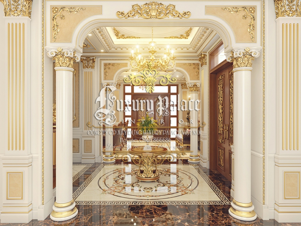 Thiết kế nội thất biệt thự cổ điển đẹp lộng lẫy