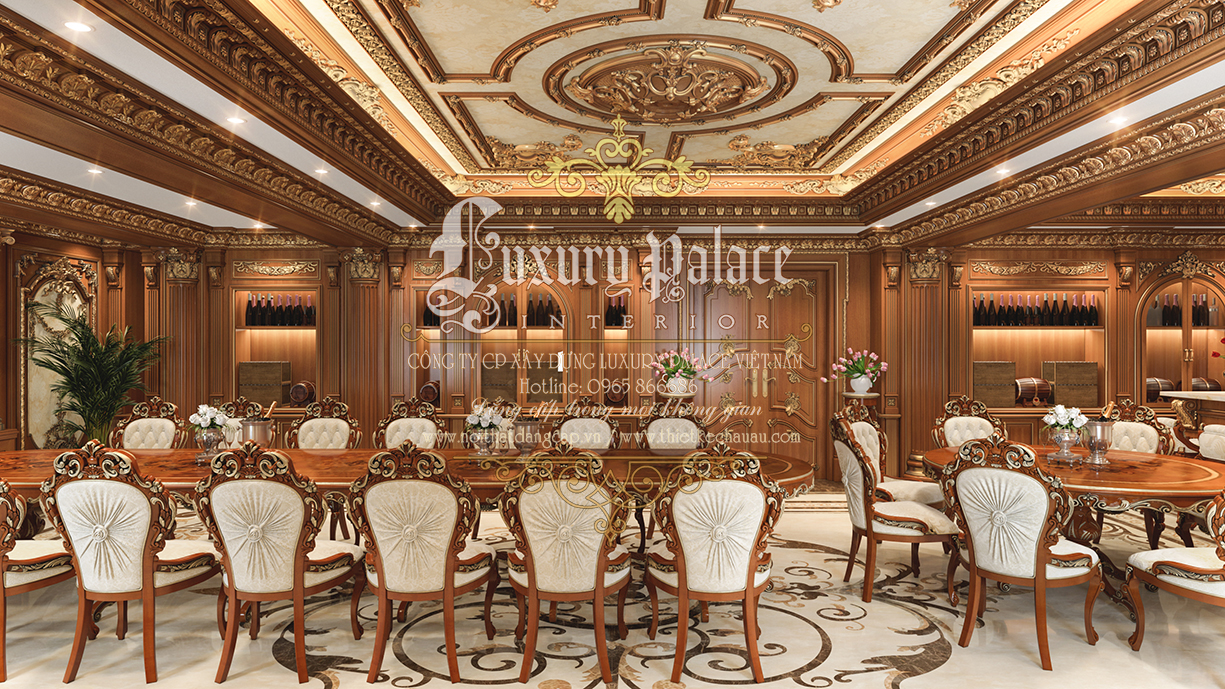 Thi công nội thất phòng ăn theo phong cách Châu Âu cho biệt thự Hải Phòng tại Luxury Place